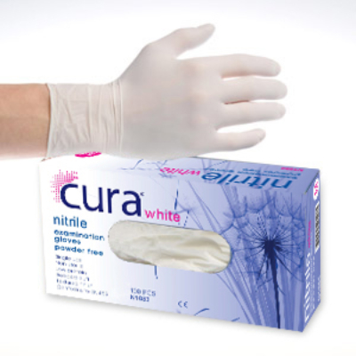 Cura Premium White Nitrile Gloves – 10 x 200